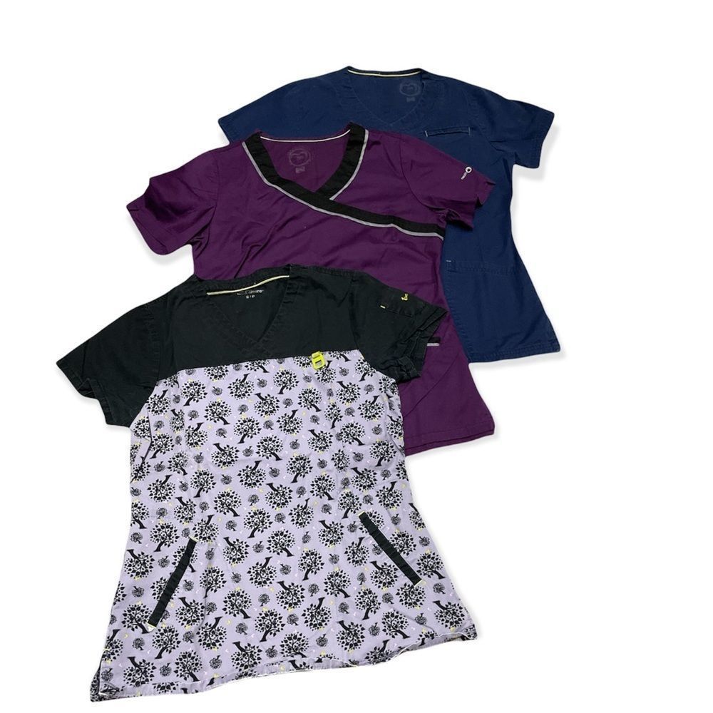 Bundle of 3 Health Pro scrubs top size S/P